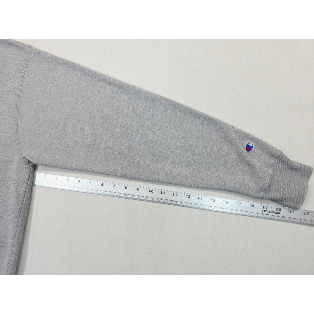 Champion Mens Crewneck Sweatshirt Gray Authentic Athleticwear Logo Large - Picture 7 of 8